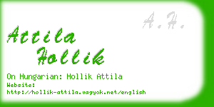 attila hollik business card